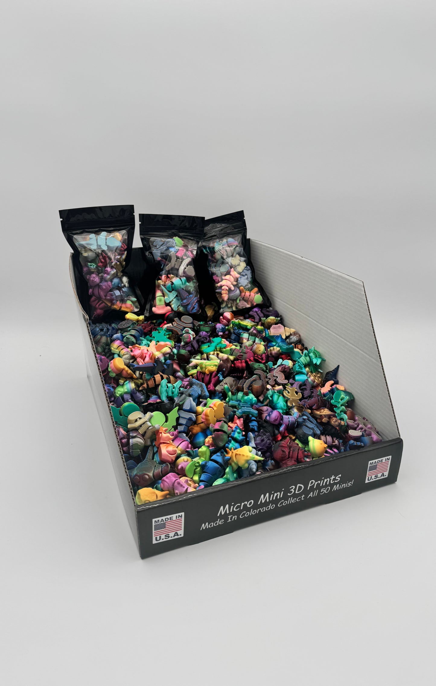 2X Micro Mini Countertop Bin Full Display