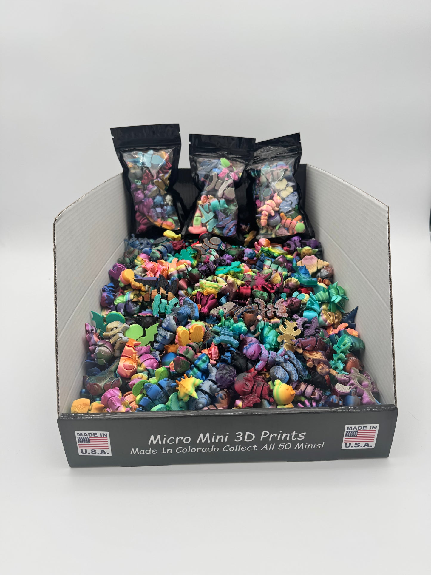 2X Micro Mini Countertop Bin Full Display